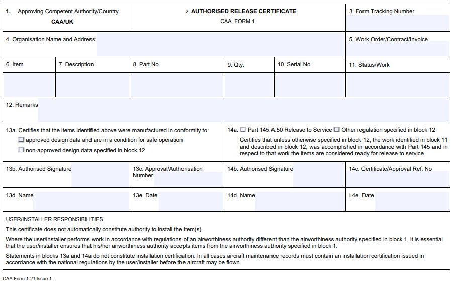 caa travel insurance form